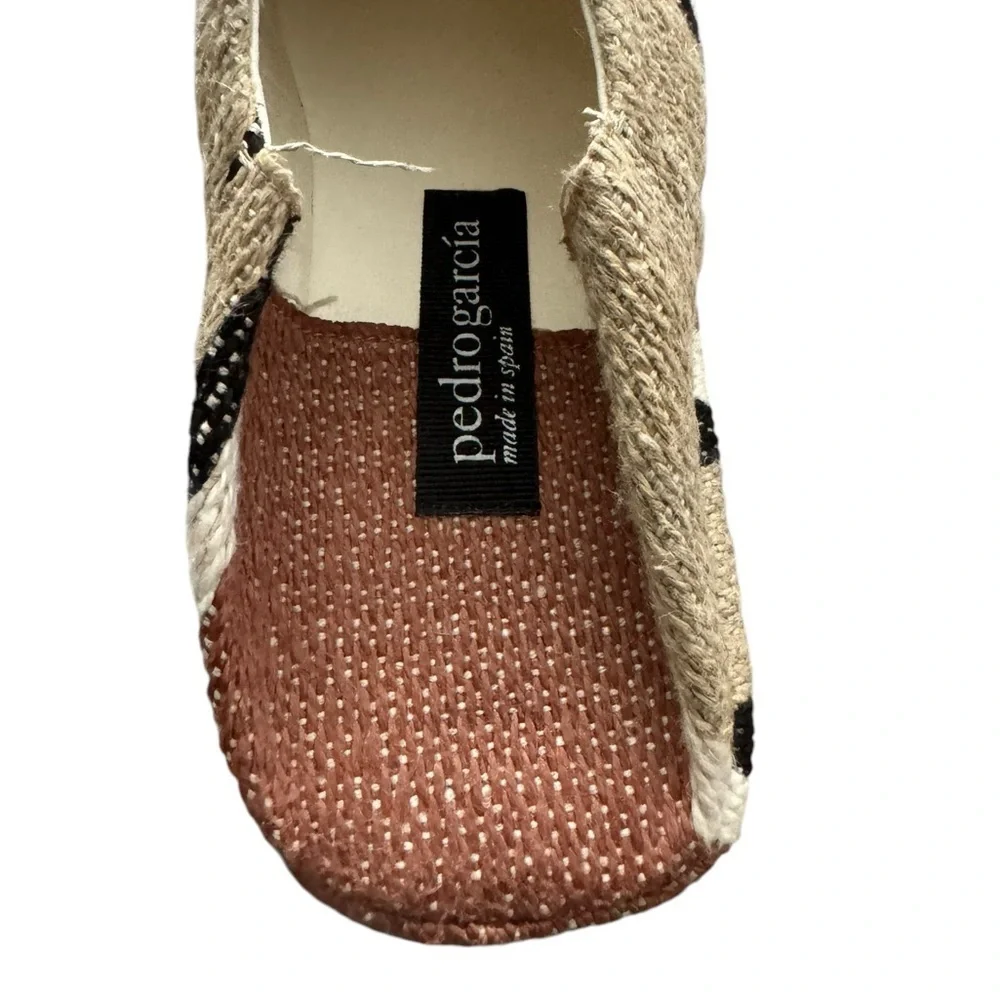 NEW Pedro Garcia Striped Mules Espadrilles size 11 Neutral